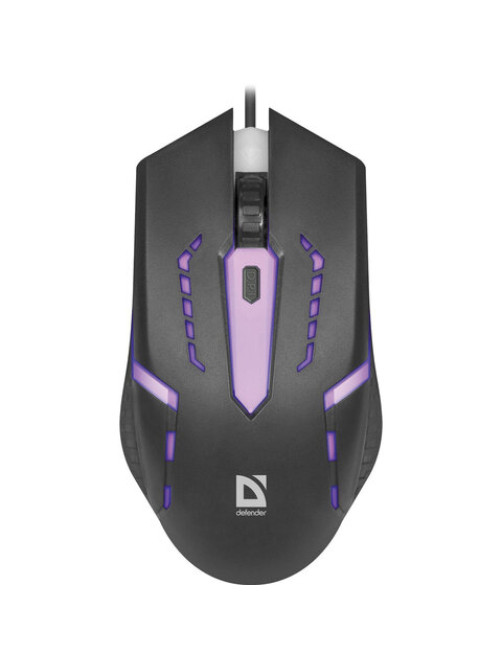 Мышь проводная DEFENDER Flash MB-600L, 800-1200 dpi, 4 кнопки + 1 колесо-кнопка, оптическая, черная, 52600