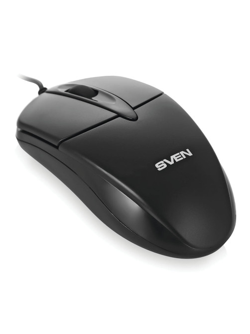 Мышь проводная SVEN RX-112, USB, 2 кнопки+1 колесо-кнопка, оптическая, черная, SV-03200112UB