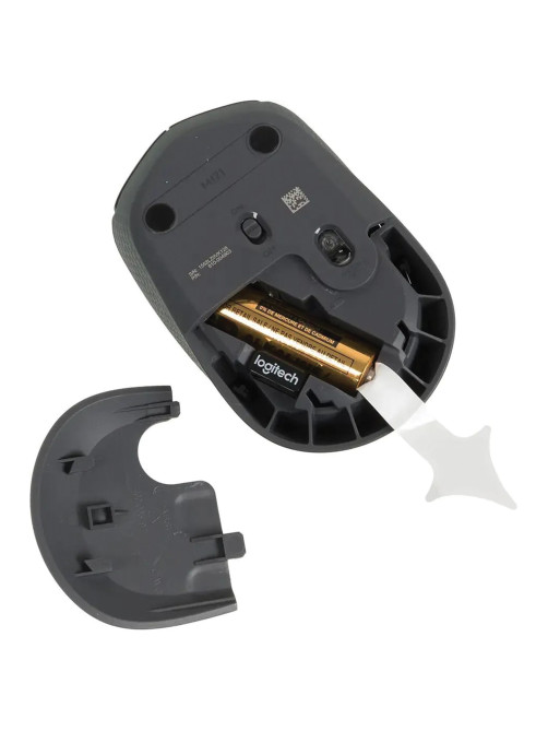 Мышь беспроводная LOGITECH M171, 2 кнопки + 1 колесо-кнопка, оптическая, черная