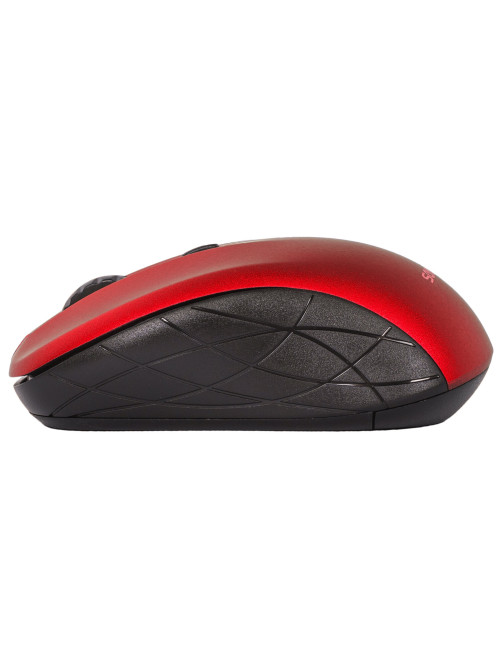 Мышь беспроводная SONNEN V-111, USB, 800/1200/1600 dpi, 4 кнопки, оптическая, красная, 513520