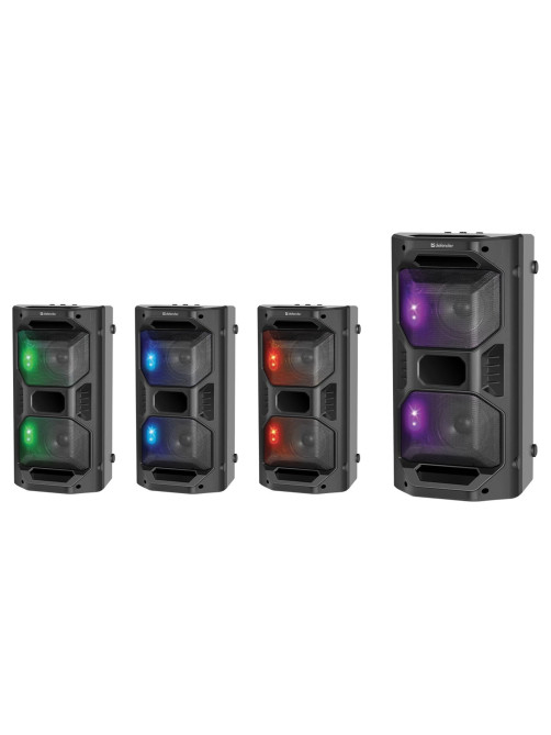 Колонка портативная DEFENDER Rage, 2.0, 50 Вт, Bluetooth, FM-тюнер, microSD, чёрная, 65109