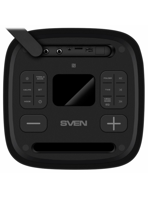 Колонка портативная SVEN PS-950, 160 Вт, TWS, Bluetooth, FM, USB, microSD, LED-дисплей, черная, SV-022396