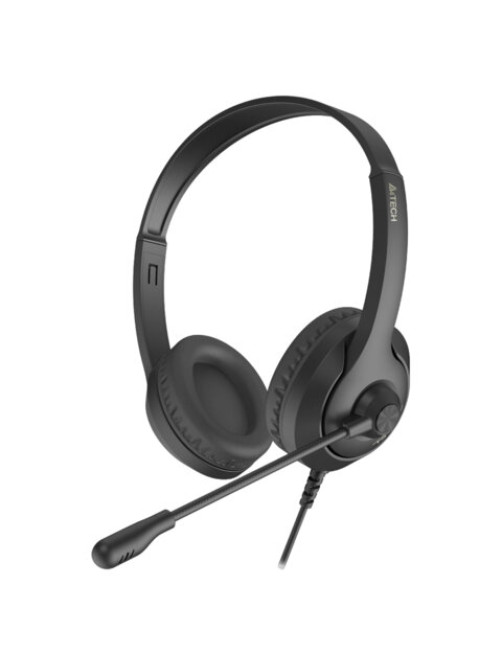 Наушники с микрофоном (гарнитура) A4TECH Fstyler FH100i, проводные, 1,8 м, USB, черные, 1774499