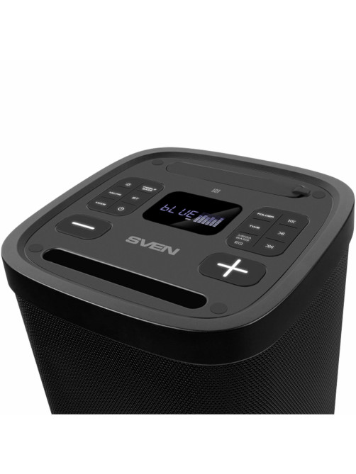Колонка портативная SVEN PS-950, 160 Вт, TWS, Bluetooth, FM, USB, microSD, LED-дисплей, черная, SV-022396