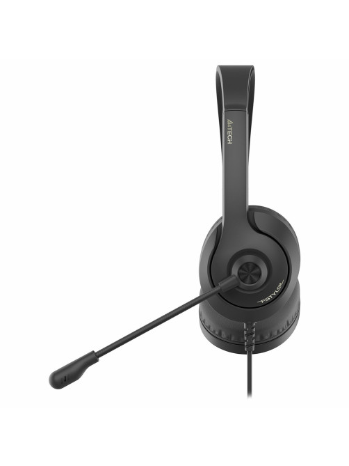Наушники с микрофоном (гарнитура) A4TECH Fstyler FH100U, проводные, 2 м, USB, черные, 1774509