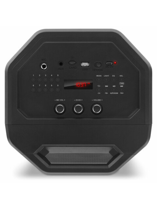 Колонка портативная SVEN PS-655, 50 Вт, TWS, Bluetooth, FM, USB, microSD, LED-дисплей, пульт, черная, SV-020163