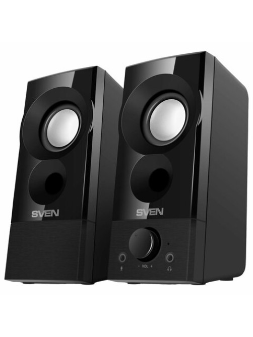 Колонки компьютерные SVEN 357, 2.0, 6 Вт, питание USB, черные, SV-018191