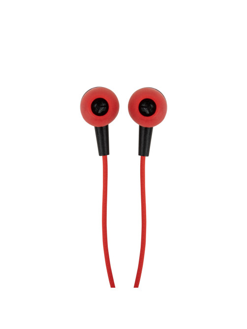 Наушники проводные внутриканальные с микрофоном SONNEN EP-H47RB, 1,1 м, красные/черные, 514129