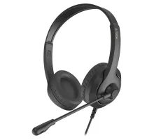 Наушники с микрофоном (гарнитура) A4TECH Fstyler FH100i, проводные, 1,8 м, USB, черные, 1774499