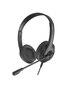 Наушники с микрофоном (гарнитура) A4TECH Fstyler FH100i, проводные, 1,8 м, USB, черные, 1774499