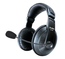 Наушники с микрофоном (гарнитура) SVEN AP-860MV, проводные, 2 м, с оголовьем, черные, SV-0410860