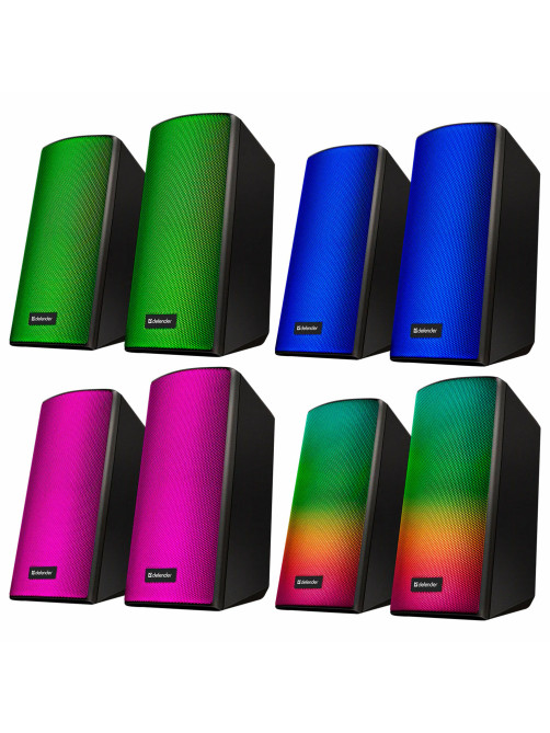 Колонки компьютерные DEFENDER SPITFIRE 2.0, 6 Вт, Bluetooth, питание от USB, 65047