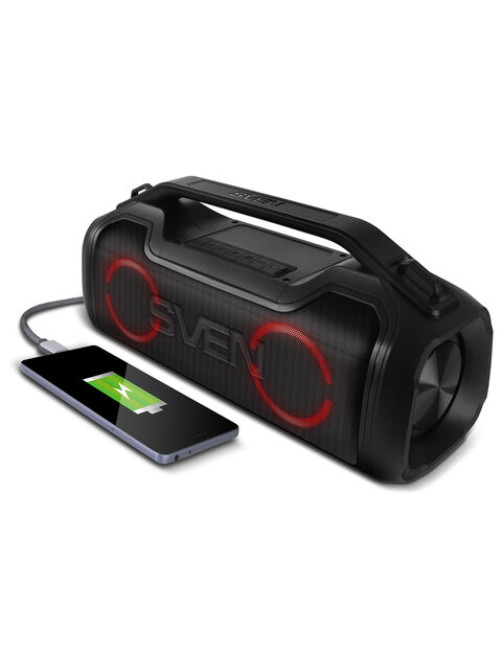 Колонка портативная SVEN PS-390, 50 Вт, TWS, Bluetooth, microSD, черный, SV-021306