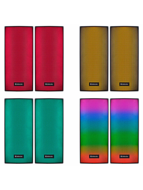 Колонки компьютерные DEFENDER SPITFIRE 2.0, 6 Вт, Bluetooth, питание от USB, 65047