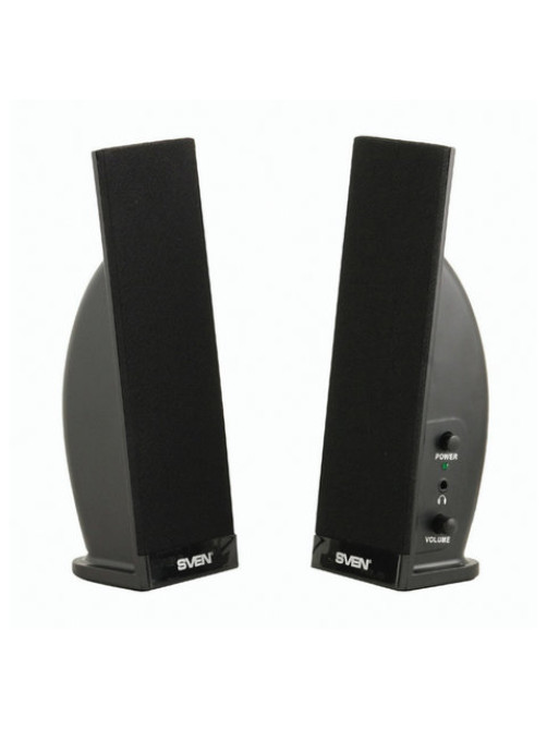 Колонки компьютерные SVEN 230, 2.0, 2х2 Вт, пластик, черные, SV-0110230BK