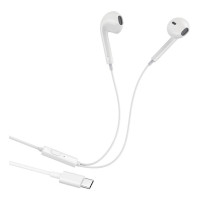 Наушники с микрофоном (гарнитура) VIXION PRO VS-20, проводные, 1,2 м, Type-C, белый, 06319, БП-00001068