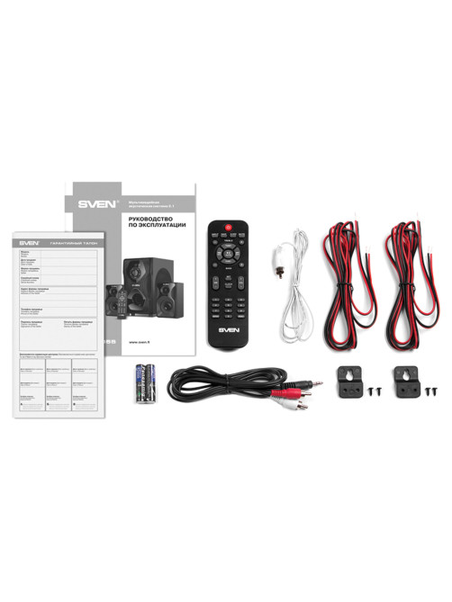 Колонки SVEN MS-2055 2.1, 55 Вт, Bluetooth, дерево, черные