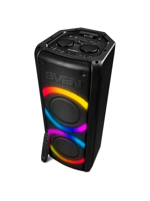 Колонка портативная SVEN PS-710, 100 Вт, TWS, Bluetooth, FM, USB, microSD, LED-дисплей, черный, SV-021696