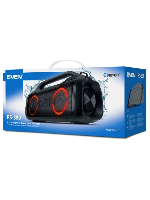Колонка портативная SVEN PS-390, 50 Вт, TWS, Bluetooth, microSD, черный, SV-021306