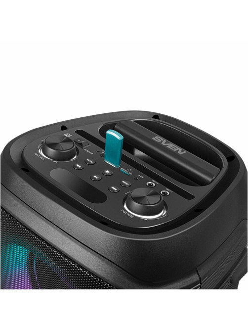 Колонка портативная SVEN PS-800, 100 Вт, TWS, Bluetooth, FM, USB, microSD, LED-дисплей, черная, SV-021511