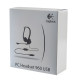 Наушники с микрофоном (гарнитура) LOGITECH PC 960, проводная, компьютерная, 2,4 м, стерео, USB, черная