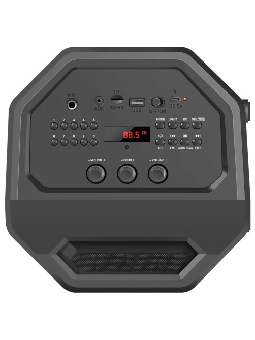 Колонка портативная DEFENDER Rage, 2.0, 50 Вт, Bluetooth, FM-тюнер, microSD, чёрная, 65109