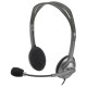 Наушники с микрофоном (гарнитура) LOGITECH H110, проводная, компьютерная, 1,83 м, стерео, 2 x mini jack 3,5 мм, черная