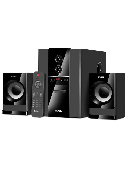 Колонки компьютерные SVEN MS-1821, 2.1, 44 Вт, Bluetooth, FM, USB, SD, черные, SV-020, SV-020774