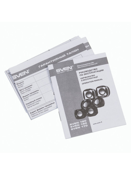 Колонки компьютерные SVEN 120, 2.0, 2х2,5 Вт, пластик, черные, SV-013493