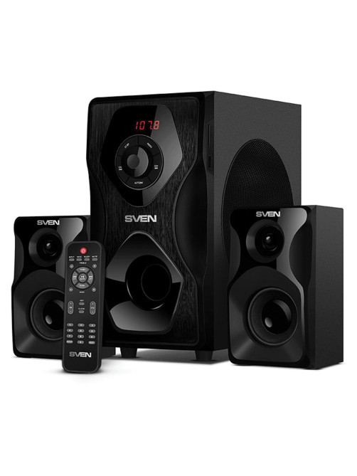 Колонки SVEN MS-2055 2.1, 55 Вт, Bluetooth, дерево, черные