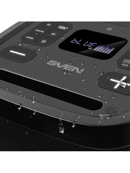 Колонка портативная SVEN PS-950, 160 Вт, TWS, Bluetooth, FM, USB, microSD, LED-дисплей, черная, SV-022396