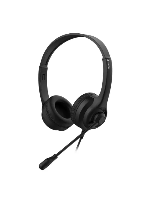 Наушники с микрофоном (гарнитура) A4TECH HU-8, проводные, 2 м, USB, черные, 1874958