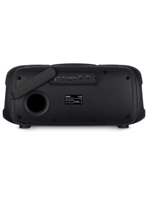 Колонка портативная SVEN PS-860, 100 Вт, TWS, Bluetooth, FM, USB, microSD, черный, SV-022518