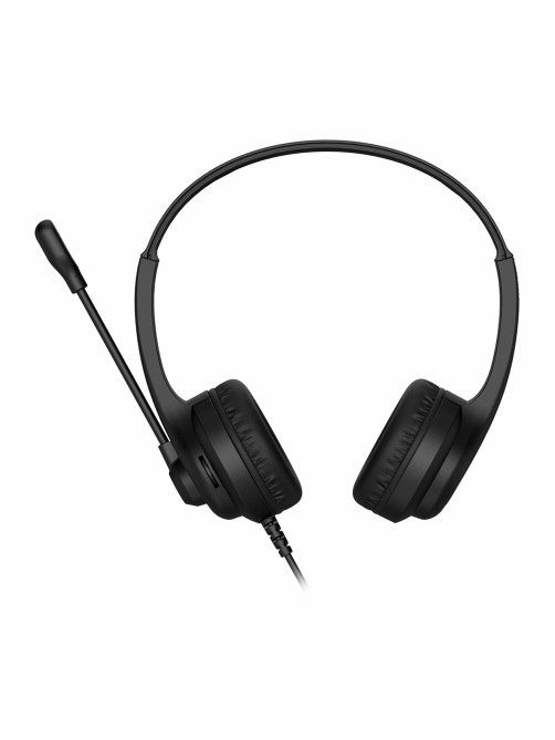 Наушники с микрофоном (гарнитура) A4TECH HU-8, проводные, 2 м, USB, черные, 1874958