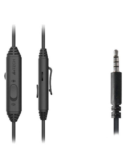 Наушники с микрофоном (гарнитура) A4TECH Fstyler FH100i, проводные, 1,8 м, USB, черные, 1774499