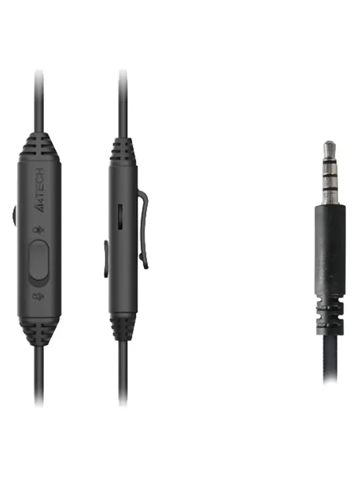 Наушники с микрофоном (гарнитура) A4TECH Fstyler FH100i, проводные, 1,8 м, USB, черные, 1774499