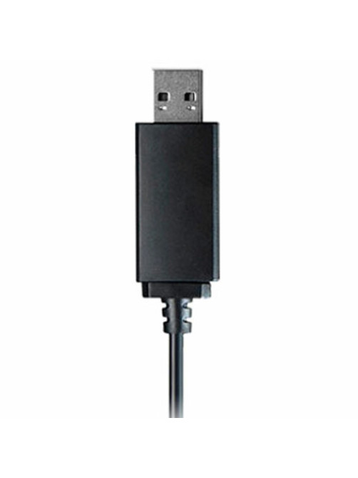Наушники с микрофоном (гарнитура) A4TECH HU-10, проводные, 2 м, USB, черные, 1611400