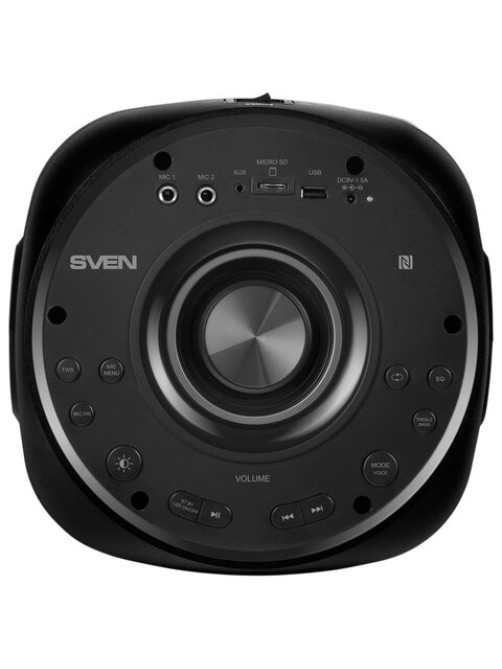 Колонка портативная SVEN PS-770, 100 Вт, TWS, Bluetooth, FM, USB, microSD, LED-дисплей, черный, SV-021719