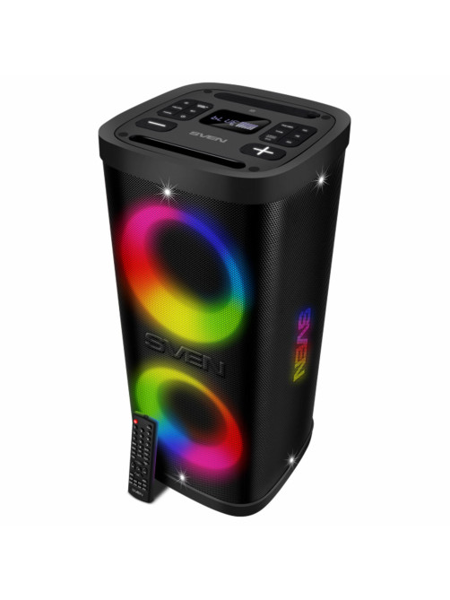 Колонка портативная SVEN PS-950, 160 Вт, TWS, Bluetooth, FM, USB, microSD, LED-дисплей, черная, SV-022396