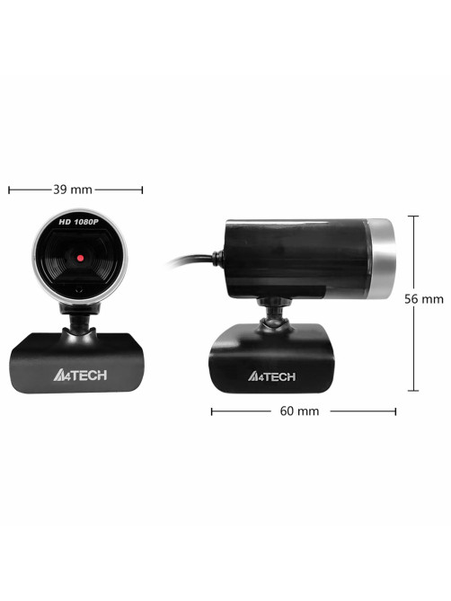 Веб-камера A4TECH PK-910H, 2 Мп, микрофон, USB 2.0, регулируемый крепеж, черная, 695255