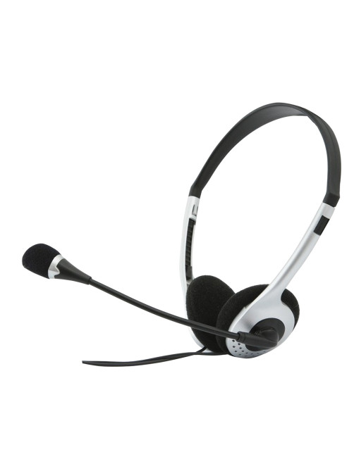 Наушники с микрофоном (гарнитура) SVEN AP-010MV, проводные, 2 м, с оголовьем, черные, SV-0410010MV