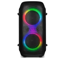 Колонка портативная SVEN PS-800, 100 Вт, TWS, Bluetooth, FM, USB, microSD, LED-дисплей, черная, SV-021511