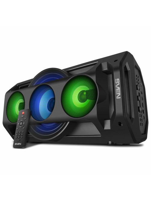 Колонка портативная SVEN PS-680, 2.0, 65 Вт, Bluetooth, FM, USB, microSD, черный, SV-020187