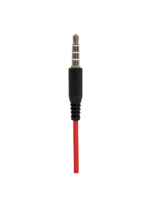 Наушники проводные внутриканальные с микрофоном SONNEN EP-H47RB, 1,1 м, красные/черные, 514129