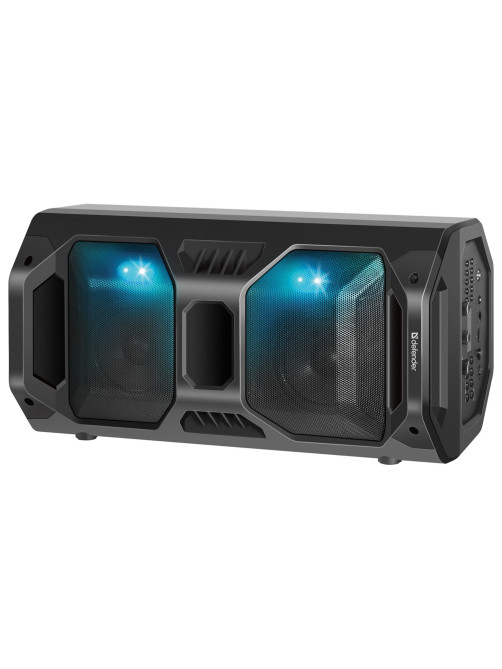 Колонка портативная DEFENDER Rage, 2.0, 50 Вт, Bluetooth, FM-тюнер, microSD, чёрная, 65109