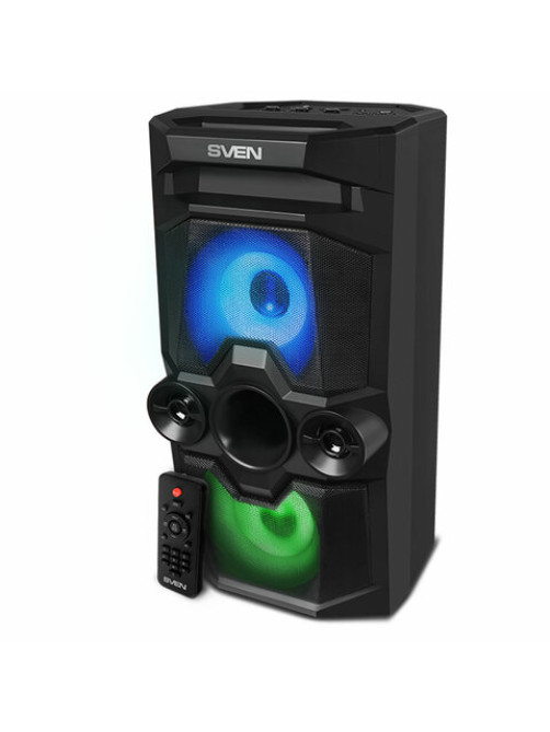 Колонка портативная SVEN PS-655, 50 Вт, TWS, Bluetooth, FM, USB, microSD, LED-дисплей, пульт, черная, SV-020163