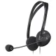 Наушники с микрофоном (гарнитура) DEFENDER AURA-102, проводные, 1,55 м, с оголовьем, черные, 63102