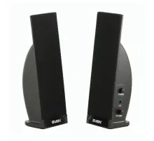 Колонки компьютерные SVEN 230, 2.0, 2х2 Вт, пластик, черные, SV-0110230BK