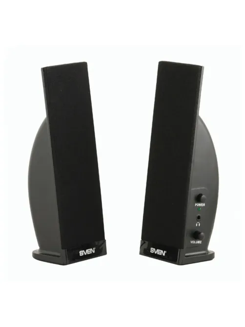 Колонки компьютерные SVEN 230, 2.0, 2х2 Вт, пластик, черные, SV-0110230BK