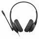 Наушники с микрофоном (гарнитура) A4TECH HU-10, проводные, 2 м, USB, черные, 1611400